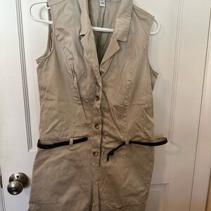 Calvin Klein Beige Sleeveless Jumpsuit